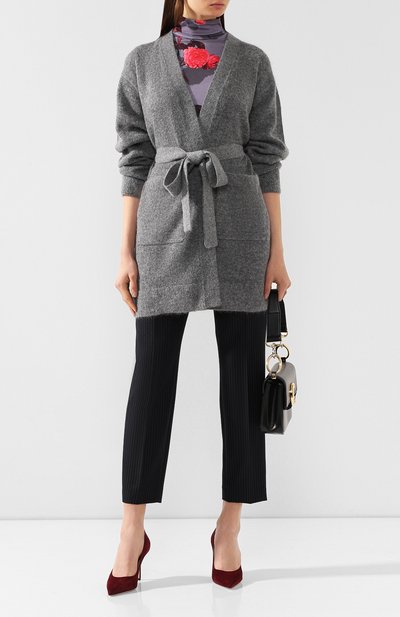 Кардиган с поясом DRIES VAN NOTEN серого цвета по цене 84750 руб., арт. 192-11290-8715, фото 2 Кардиган с поясом DRIES VAN NOTEN, арт. 192-11290-8715, фото 2