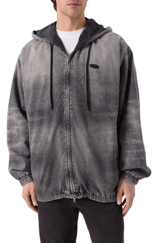 Толстовка из хлопка и лиоцелла Diesel A18343/0CEBC Чёрный  A18343/0CEBC Фото 3