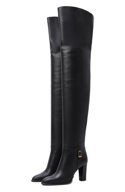 Женские кожаные ботфорты julia 85 SAINT LAURENT, арт. 840702/AAFBC