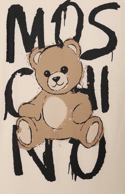 Хлопковая футболка MOSCHINO, арт. HNM05G/LAA20/4-8, фото 3