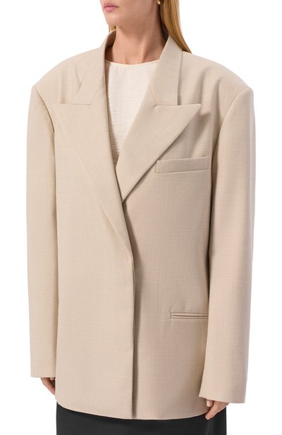 Шерстяной жакет MAGDA BUTRYM светло-бежевого цвета по цене 217500 руб., арт. 124725, фото 3 Шерстяной жакет MAGDA BUTRYM, арт. 124725, фото 3