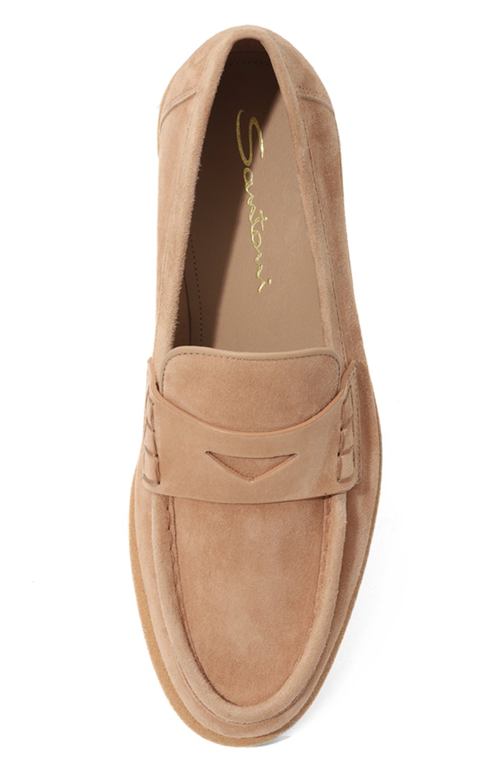 Замшевые пенни-лоферы SANTONI, арт. WUQY59818BIASTW1, фото 6