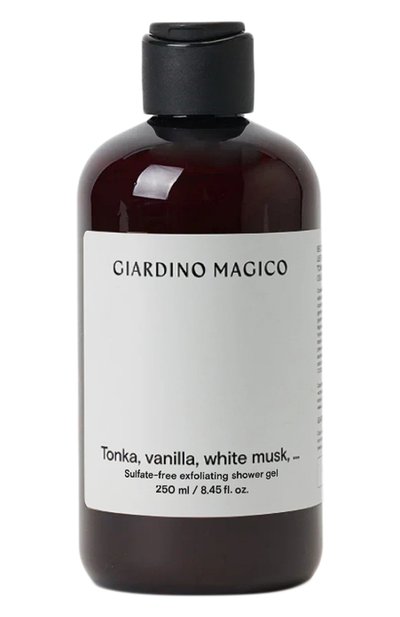 Женского бессульфатный гель для душа с микрогранулами кремния tonka, vanilla, white musk,… (250ml) GIARDINO MAGICO, арт. 4640200325631