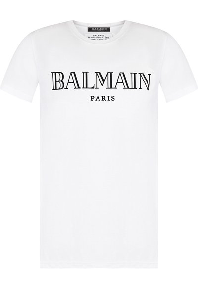 Хлопковая футболка с принтом BALMAIN, арт. W8H/8601/I259, фото 1