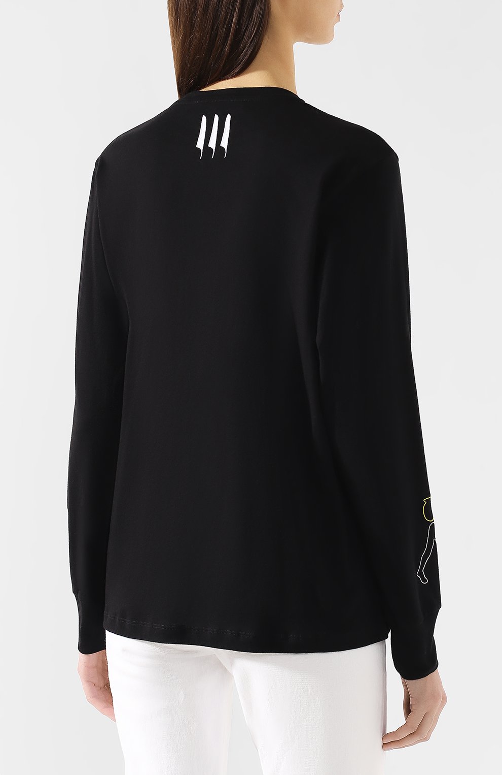 Хлопковый лонгслив PROENZA SCHOULER черного цвета по цене 12850 руб., арт. WL1914050-JCE104, фото 4 Хлопковый лонгслив PROENZA SCHOULER, арт. WL1914050-JCE104, фото 4