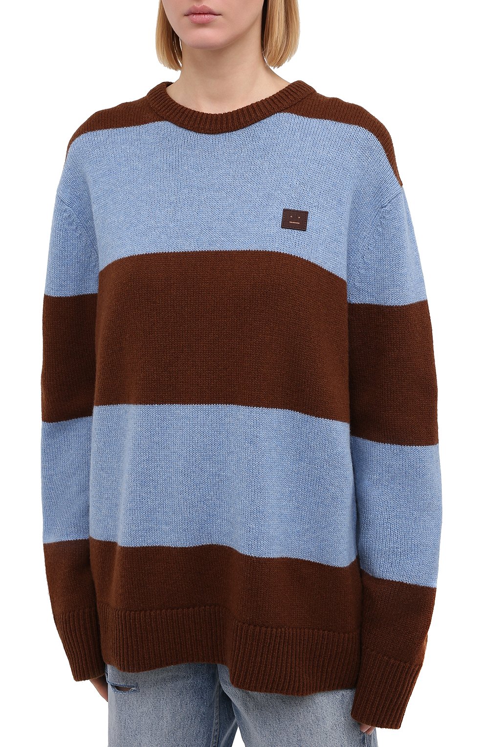 Шерстяной пуловер ACNE STUDIOS коричневого цвета по цене 29950 руб., арт. C60019/W, фото 3 Шерстяной пуловер ACNE STUDIOS, арт. C60019/W, фото 3
