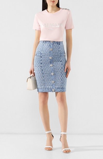 Хлопковая футболка BALMAIN, арт. RF01322/I170, фото 2