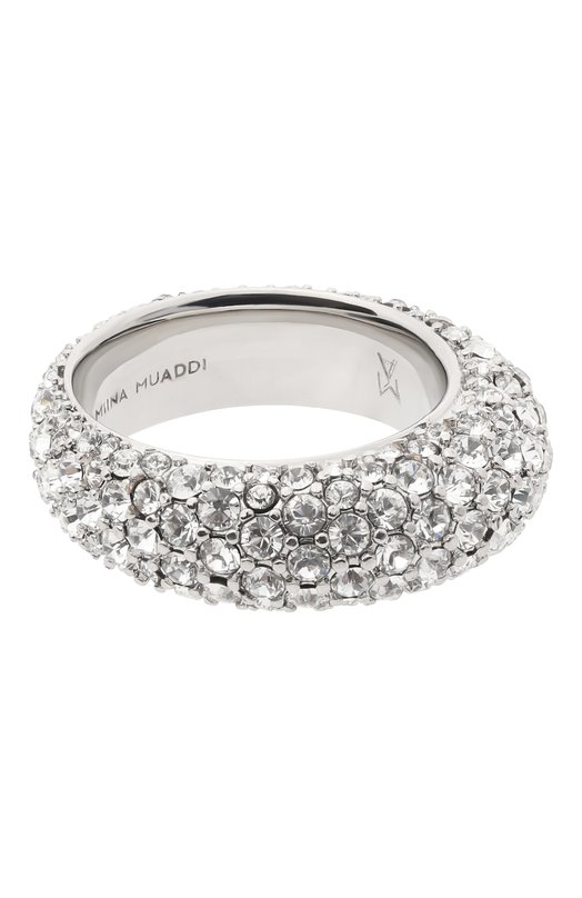 Кольцо Cameron Amina Muaddi CAMER0N RING Серебряный CAMER0N RING