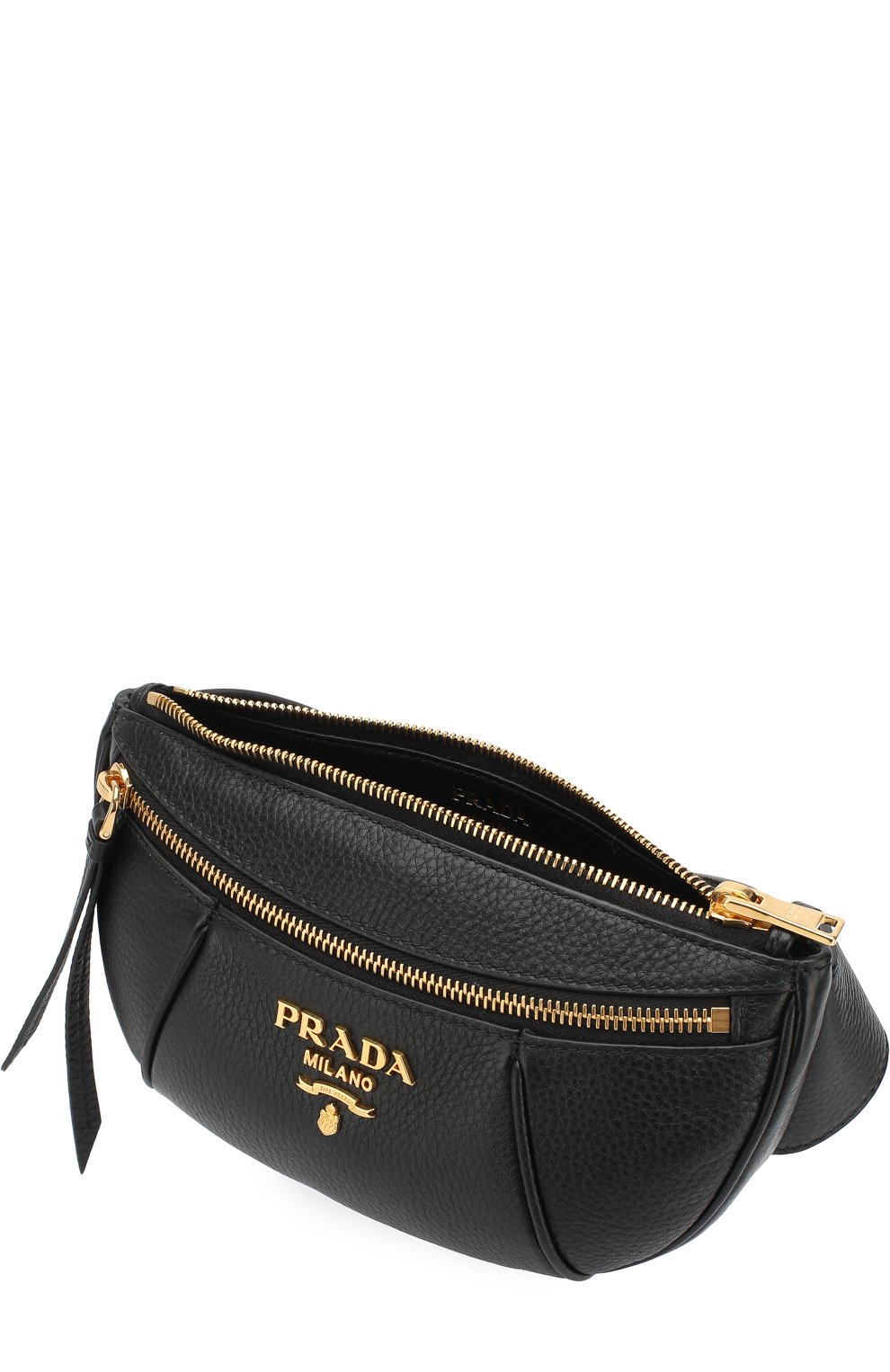 Поясная сумка из кожи PRADA черного цвета по цене 85000 руб., арт. 1BL008-2BBE-F0002-4OO, фото 4 Поясная сумка из кожи PRADA, арт. 1BL008-2BBE-F0002-4OO, фото 4