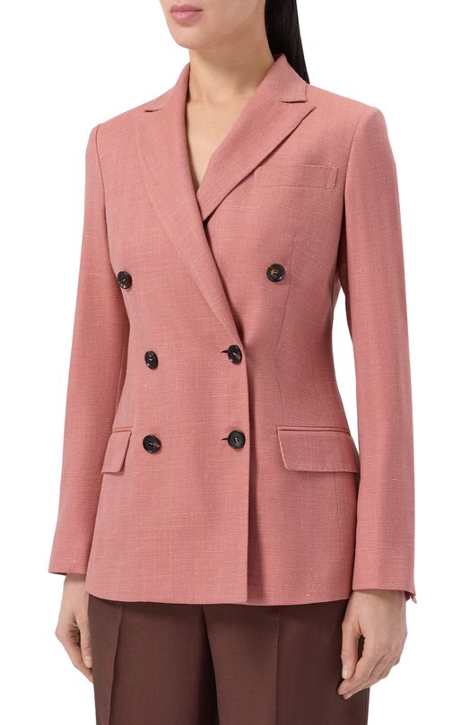 Жакет из шерсти и шелка Kiton D46523K0906G02 Розовый  D46523K0906G02 Фото 3