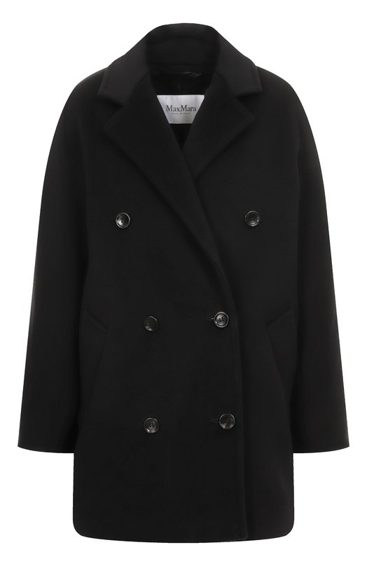 Пальто из шерсти и кашемира Max Mara REBUS Чёрный REBUS