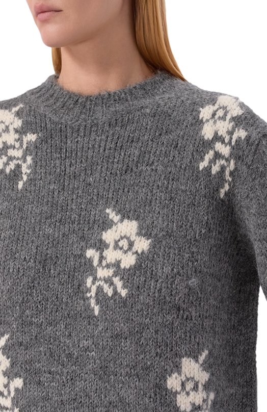 Шерстяной свитер Jil Sander J02GP0240/J14786 Серый  J02GP0240/J14786 Фото 5