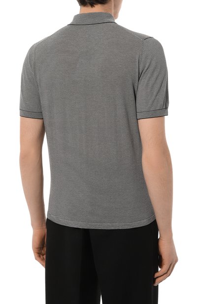 Хлопковое поло VAN LAACK черно-белого цвета по цене 19950 руб., арт. SANDR0/S00193, фото 4 Хлопковое поло VAN LAACK, арт. SANDR0/S00193, фото 4