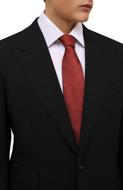 Шелковый галстук BRIONI бордового цвета по цене 25350 руб., арт. 061D00/01442, фото 2 Шелковый галстук BRIONI, арт. 061D00/01442, фото 2