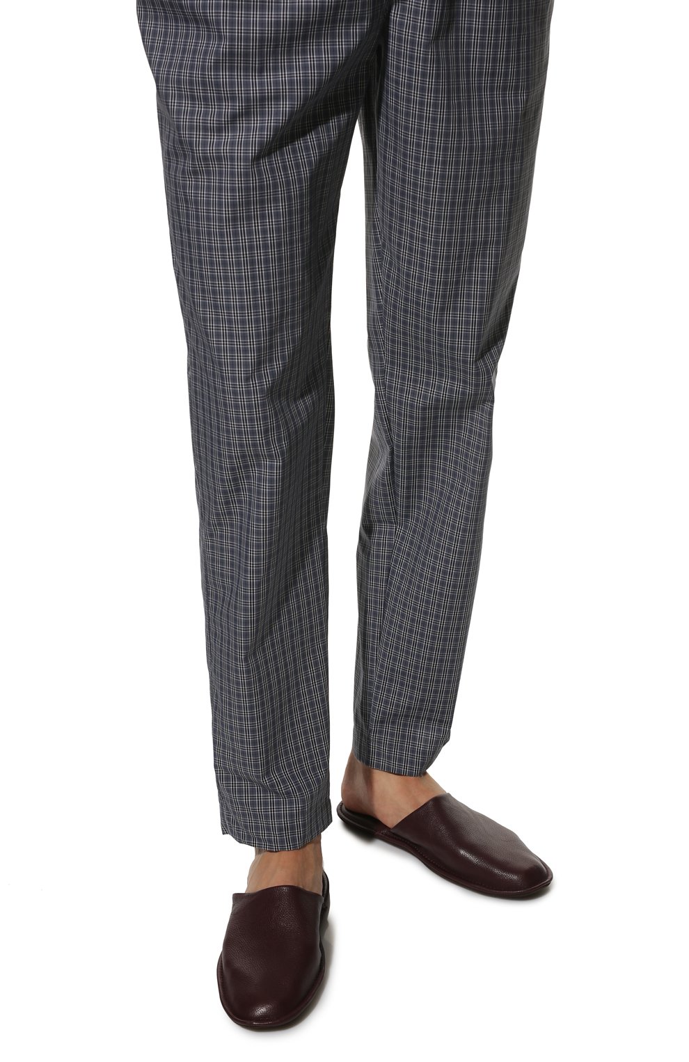 Кожаные домашние туфли HOMERS AT HOME бордового цвета по цене 19950 руб., арт. 12045/BUFALIN0, фото 3 Кожаные домашние туфли HOMERS AT HOME, арт. 12045/BUFALIN0, фото 3