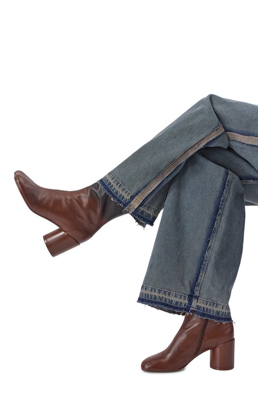 Кожаные ботильоны Anatomic MM6 S66WU0131/P7439 Коричневый  S66WU0131/P7439 Фото 2