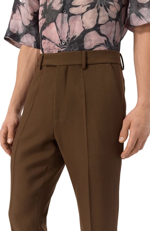 Шерстяные брюки Amiri AMSUFP1039 Коричневый  AMSUFP1039 Фото 5