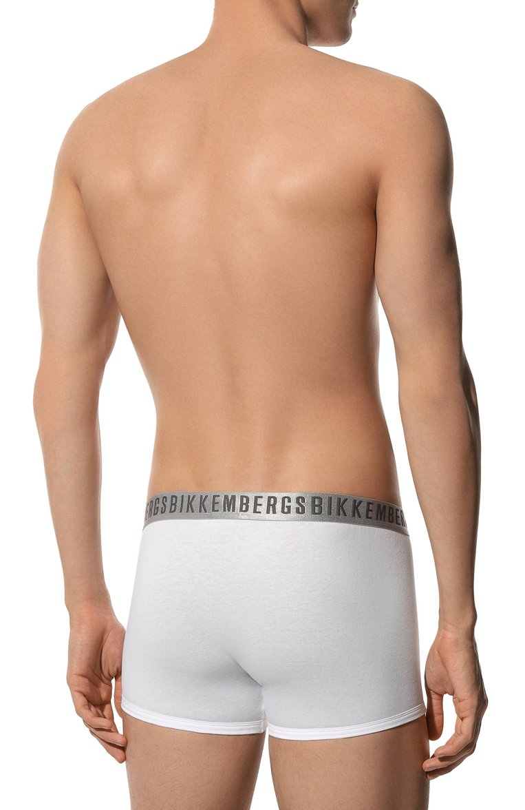 Мужские комплект из двух боксеров DIRK BIKKEMBERGS белого цвета, арт. BKK1UTR11BI | Фото 3 (Нос: Не проставлено; Материал внешний: Хлопок; Кросс-КТ: бельё; Мужское Кросс-КТ: Трусы; Трусы М: Боксеры)