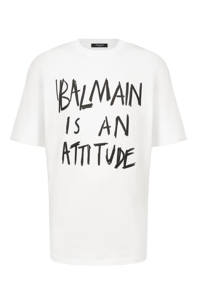 Мужская хлопковая футболка BALMAIN, арт. GH1EG225/GF40