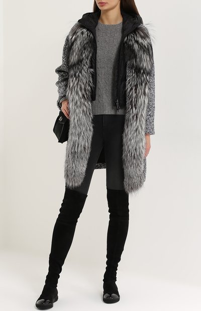 Приталенный пуховик с меховой отделкой и капюшоном MONCLER, арт. B2-093-49924-10-57932, фото 2