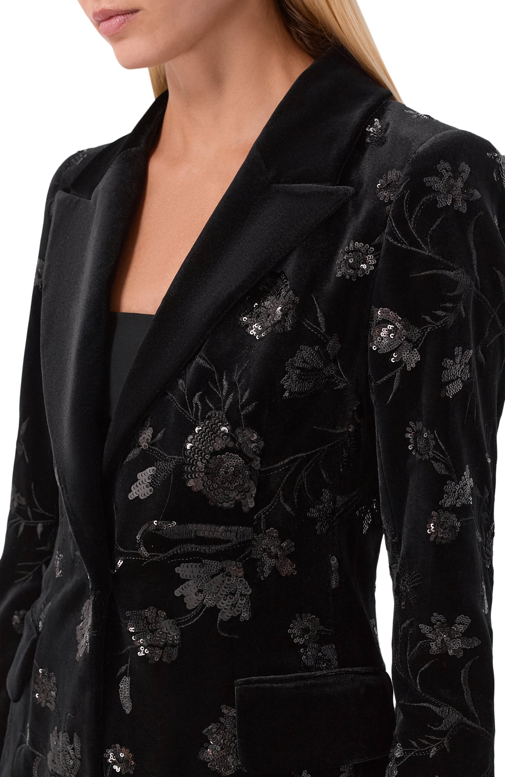 Жакет с отделкой пайетками ELIE SAAB, арт. J0280NP26/VLE02, фото 5