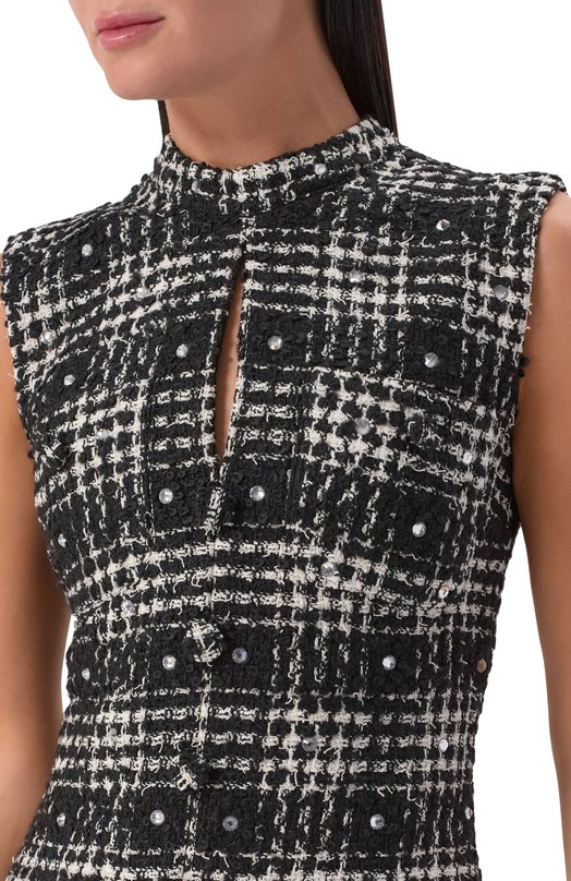 Твидовое платье Giuseppe di Morabito 05FWDR484C 05326 Чёрно-белый  05FWDR484C 05326 Фото 4