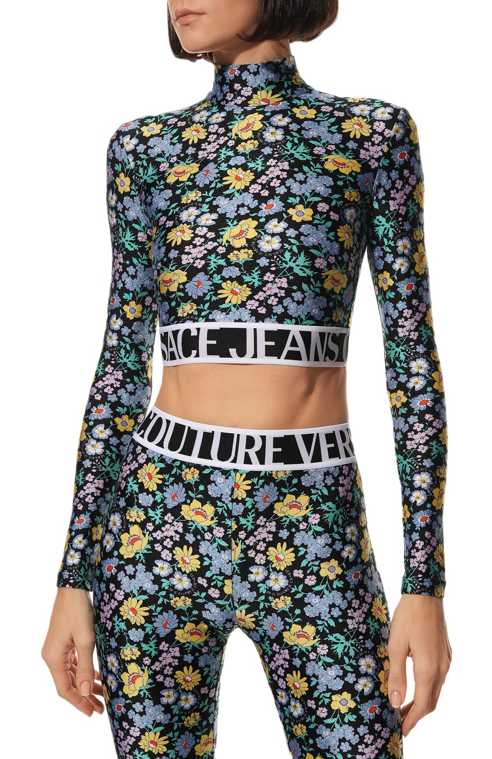 Топ VERSACE JEANS COUTURE, арт. 72HAH6A7-72DP617 LYCRA PRINT SPRING BL0SS0M HYDRAN, фото 3