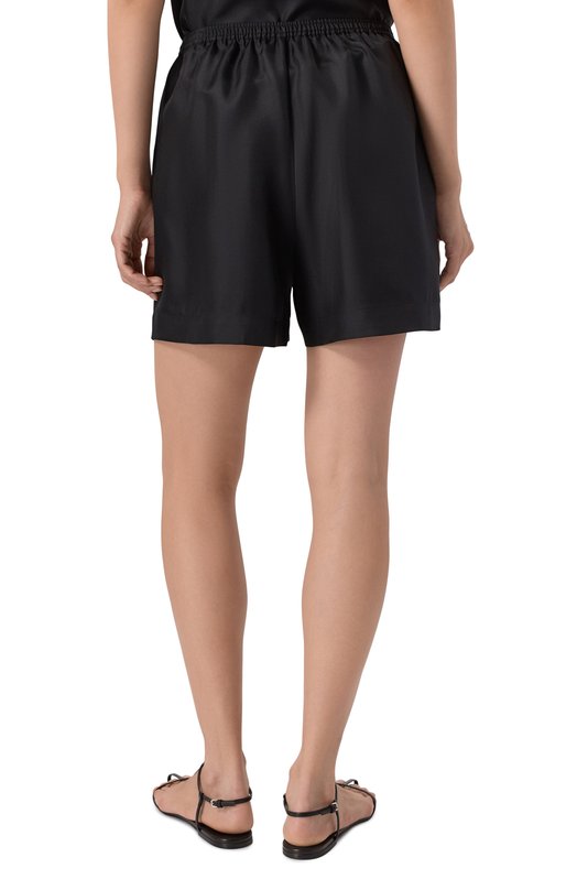 Шелковые шорты Loulou de Saison ARL Чёрный  ARL Фото 4