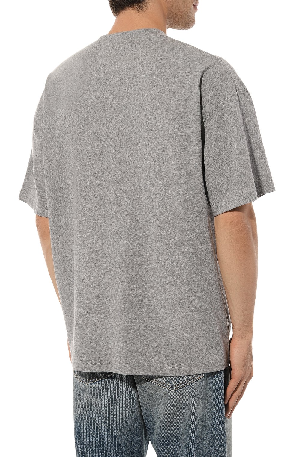 Хлопковая футболка VTMNTS серого цвета по цене 38700 руб., арт. VL18TR400G, фото 7 Хлопковая футболка VTMNTS, арт. VL18TR400G, фото 7
