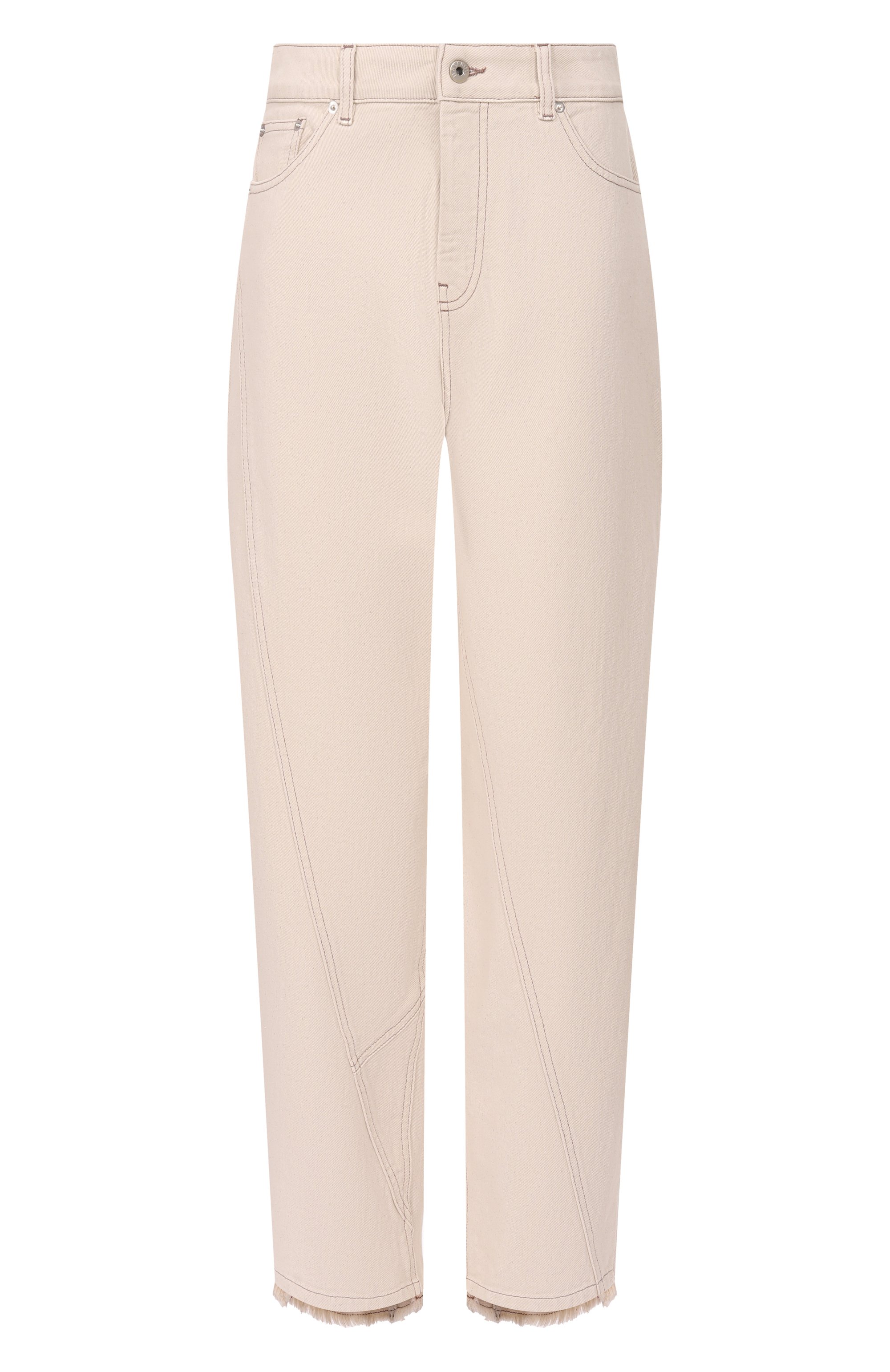 Джинсы HALFBOY кремового цвета по цене 57900 руб., арт. HS261WP049 DM013/B0YFRIEND JEANS, фото 1 Джинсы HALFBOY, арт. HS261WP049 DM013/B0YFRIEND JEANS, фото 1