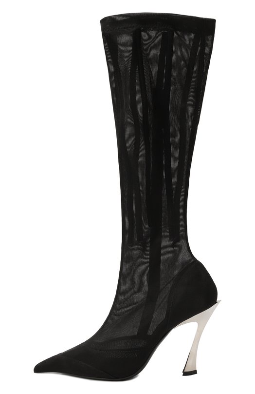 Текстильные сапоги Fang 95 Mugler MUSS24SC013_CX001 Чёрный  MUSS24SC013_CX001 Фото 4