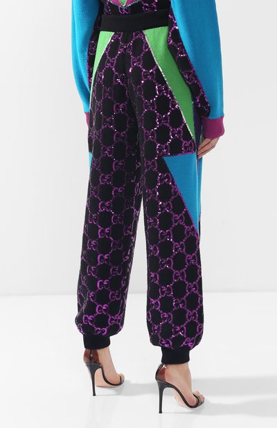 Шерстяные брюки с декоративной отделкой GUCCI, арт. 540189/X994A, фото 4