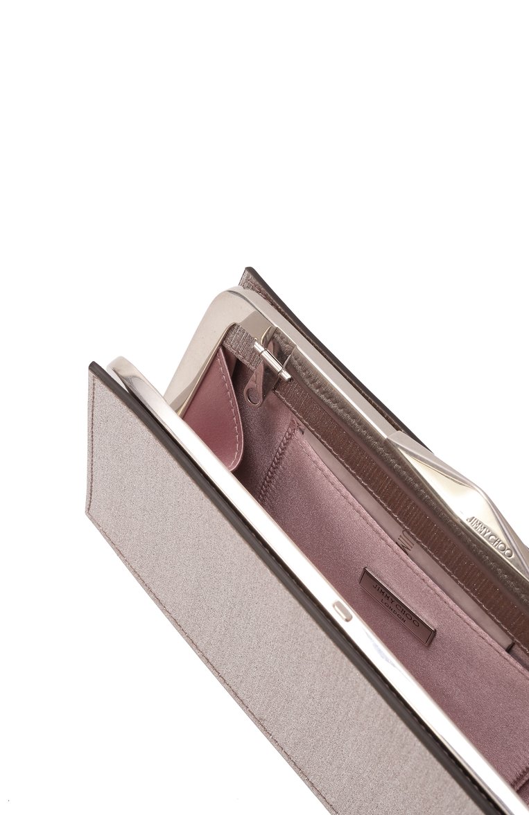 Женский клатч diamond cocktail JIMMY CHOO серебряного цвета, арт. DIAM0ND C0CKTAIL/S/DHD | Фото 5 (Размер: mini; Материал: Текстиль; Женское Кросс-КТ: Клатч-клатчи, Вечерняя сумка)