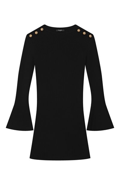 Платье из шерсти и хлопка BALMAIN, арт. BX1D30