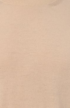 Женский шерстяной пуловер STELLA MCCARTNEY светло-бежевого цвета, арт. 6K0421/3S2415 | Фото 5 (Материал внешний: Шерсть; Рукава: Длинные; Длина (для топов): Стандартные; Материал сплава: Проставлено; Женское Кросс-КТ: Пуловер-одежда; Драгоценные камни: Проставлено; Стили: Кэжуэл)