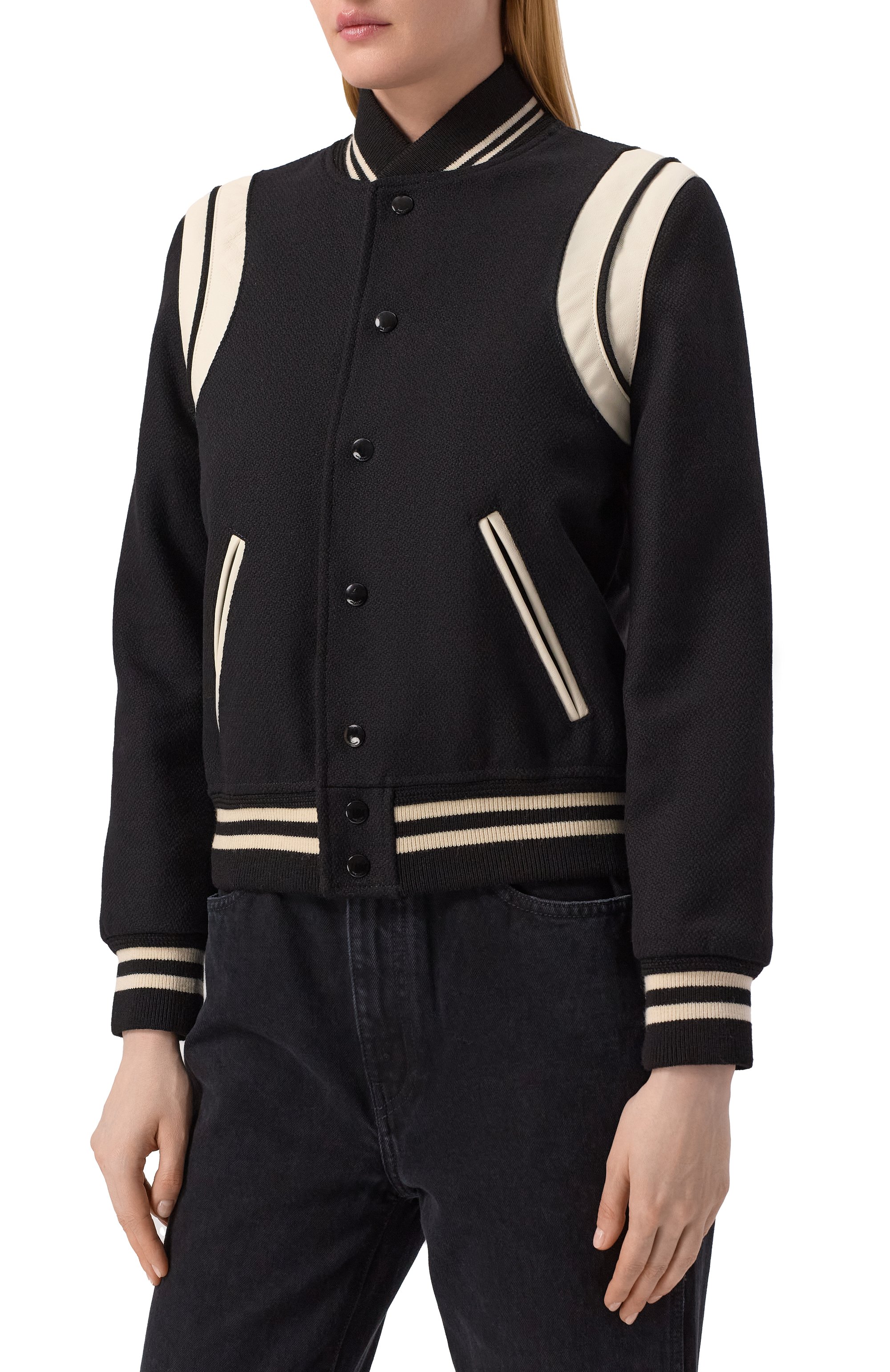 Шерстяной бомбер SAINT LAURENT, арт. 376283/Y180W, фото 3