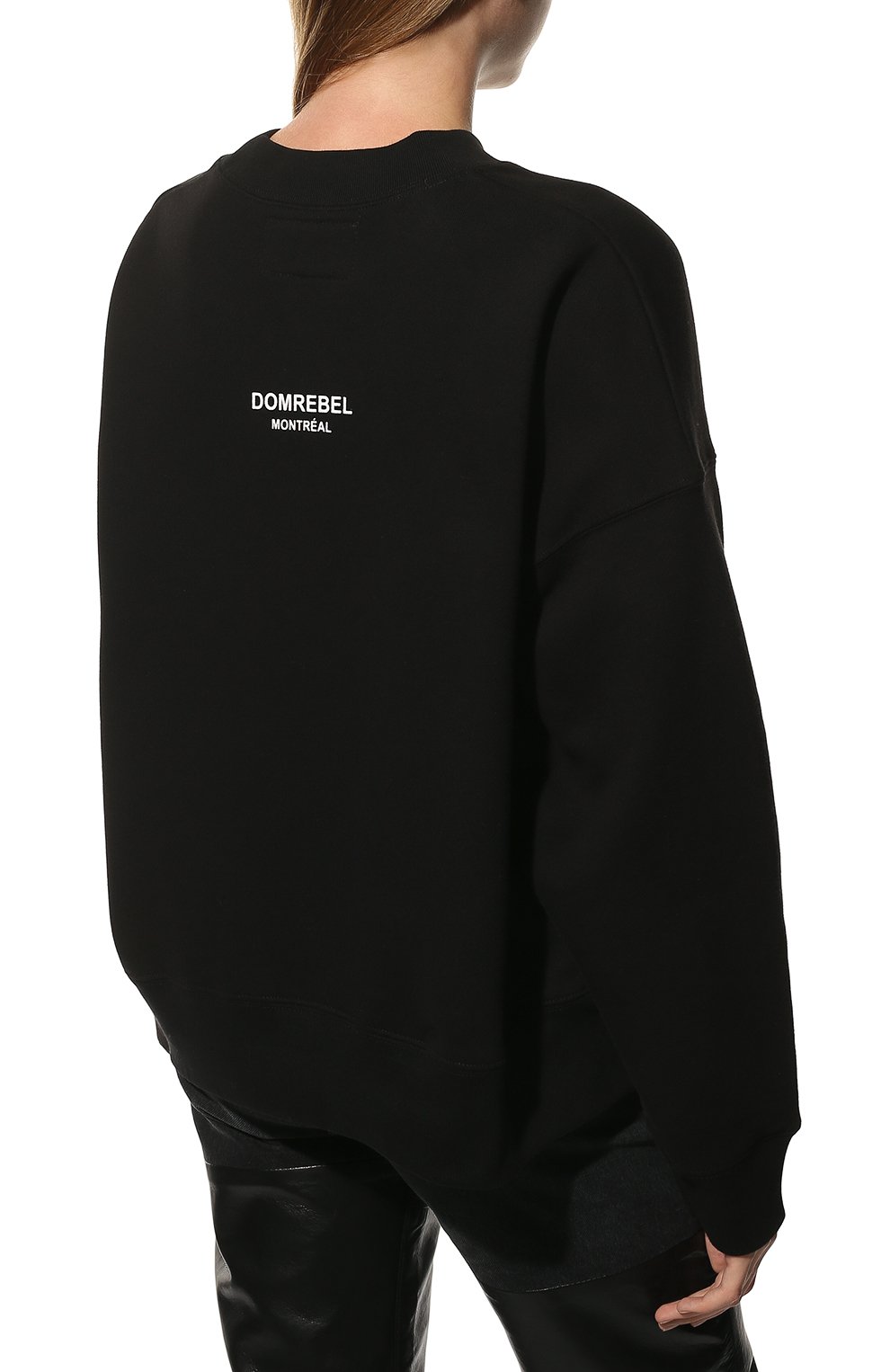 Хлопковый свитшот DOMREBEL черного цвета по цене 34050 руб., арт. SNAP/SWEATSHIRT/W, фото 4 Хлопковый свитшот DOMREBEL, арт. SNAP/SWEATSHIRT/W, фото 4