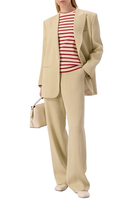 Хлопковый лонгслив Jil Sander J40NH0003/J46497 Красный  J40NH0003/J46497 Фото 2