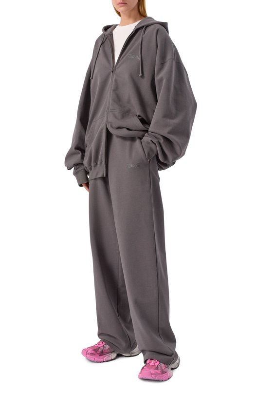 Хлопковые брюки VETEMENTS UH76SP160M Серый  UH76SP160M Фото 2
