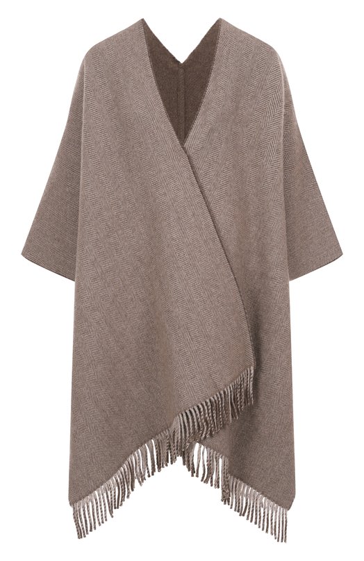 Кашемировое пончо Brunello Cucinelli MSCDAGP32 Бежевый MSCDAGP32