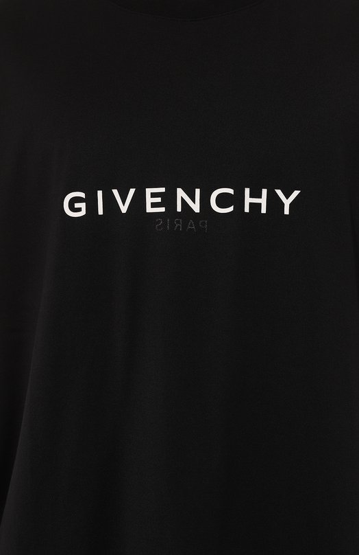 Хлопковая футболка Givenchy BM71533Y6B Чёрный  BM71533Y6B Фото 5