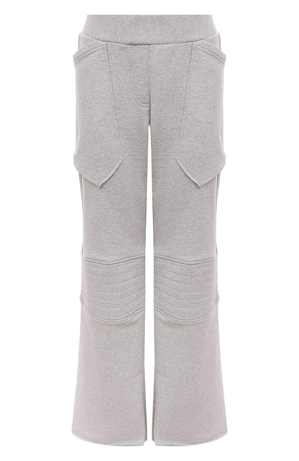 Хлопковые брюки WHO_AM серого цвета по цене 15900 руб., арт. FP1-P231-GRY, фото 1 Хлопковые брюки WHO_AM, арт. FP1-P231-GRY, фото 1