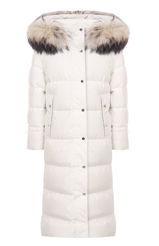 Пуховик Moorer BREUIL/FUR-STP Белый BREUIL/FUR-STP