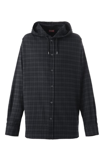 Мужская рубашка из хлопка и вискозы DIESEL, арт. A16214/0TKAG