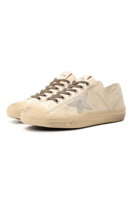 Кожаные кеды V-Star Golden Goose Deluxe Brand GWF00129.F006650 Кремовый GWF00129.F006650