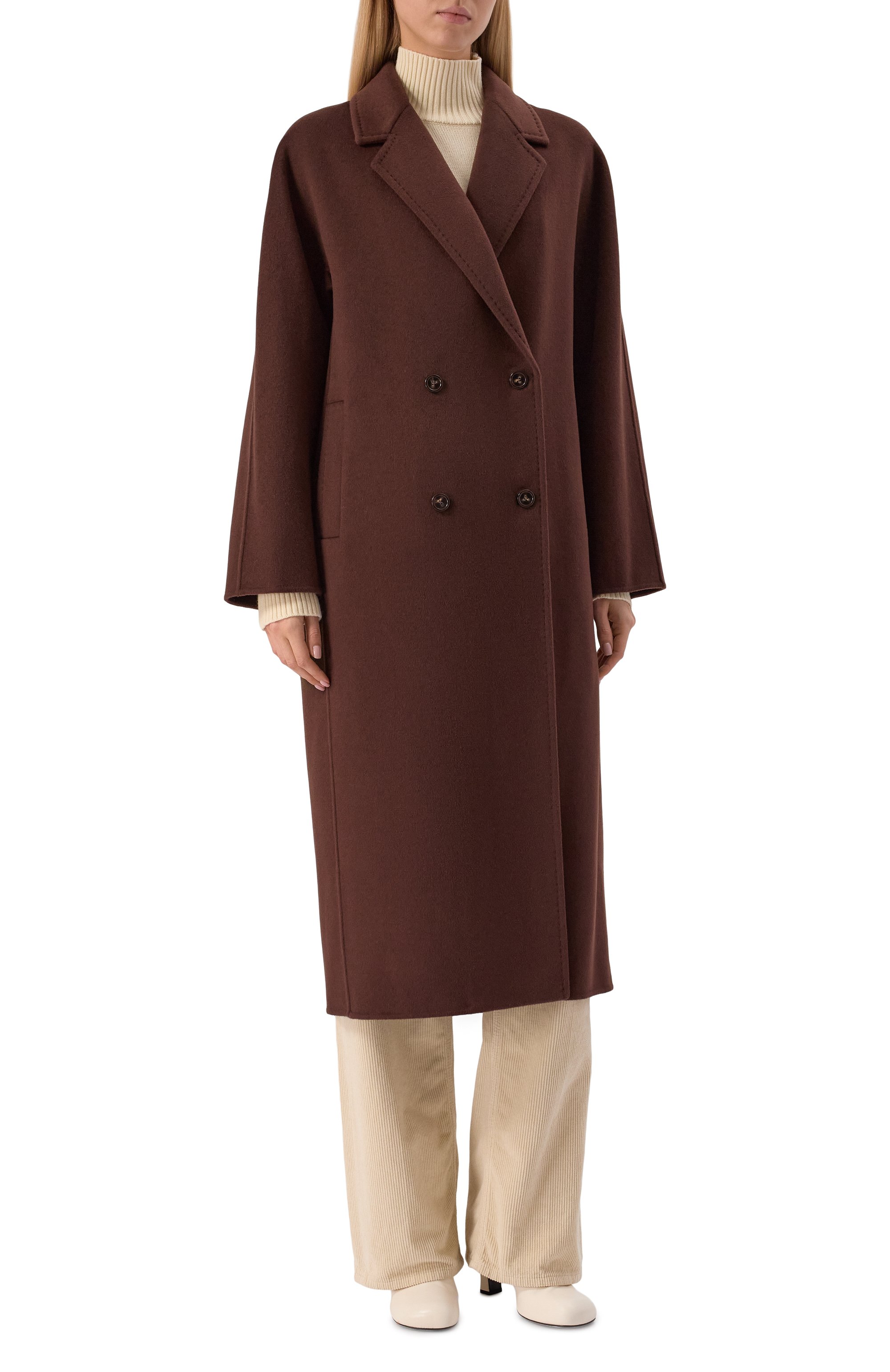 Пальто из шерсти и кашемира 12 STOREEZ коричневого цвета по цене 65000 руб., арт. 133527, фото 3 Пальто из шерсти и кашемира 12 STOREEZ, арт. 133527, фото 3