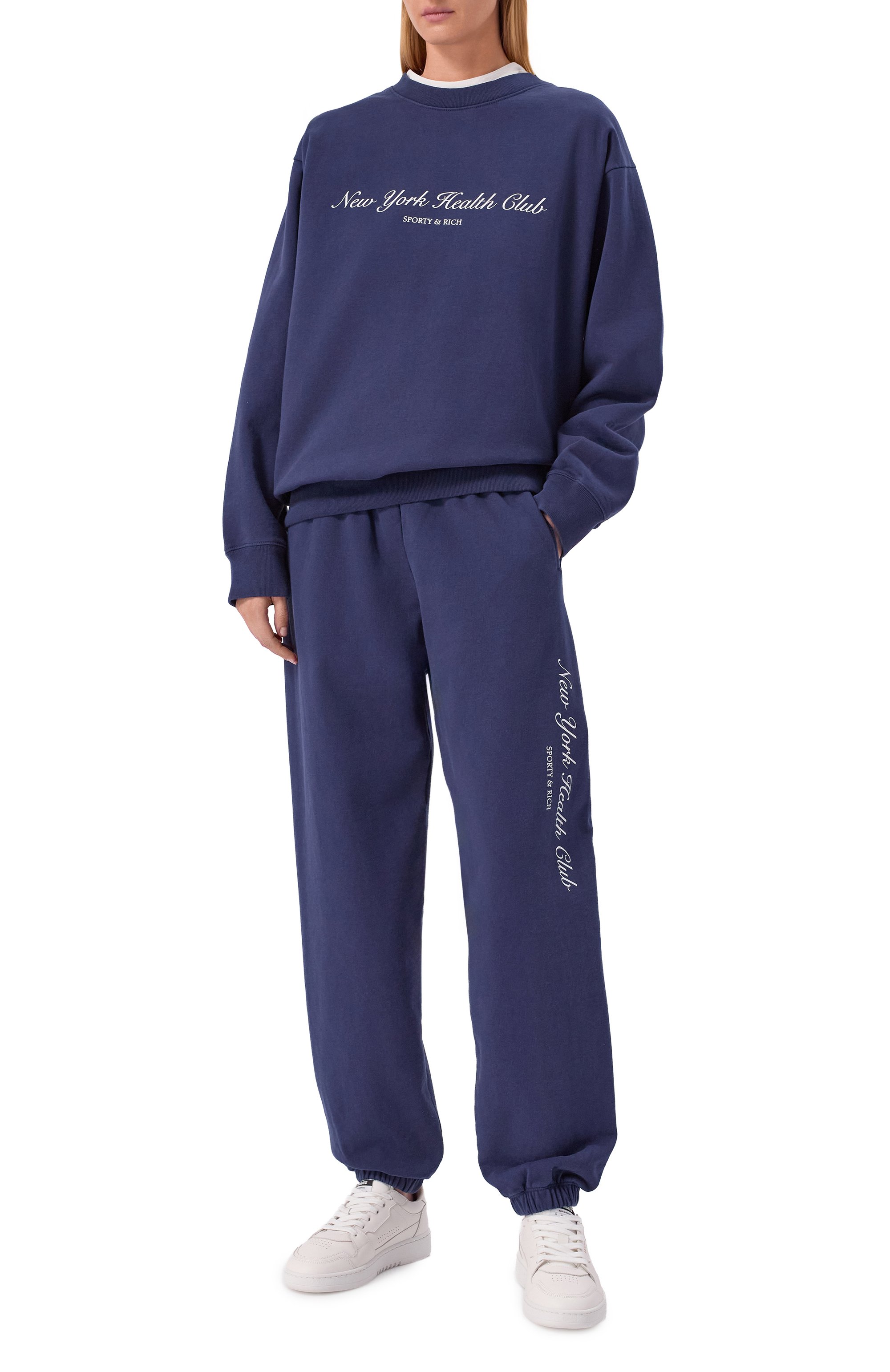 Хлопковый свитшот SPORTY AND RICH, арт. ST07166043BL106, фото 2