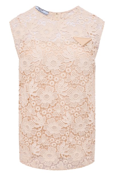 Женский хлопковый топ PRADA, арт. P987IL-104T-F0065-221