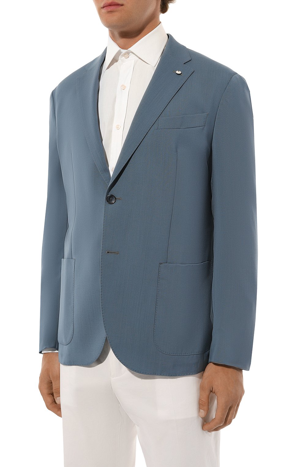 Шерстяной пиджак L.B.M. 1911 синего цвета по цене 87550 руб., арт. 2652/34030, фото 4 Шерстяной пиджак L.B.M. 1911, арт. 2652/34030, фото 4