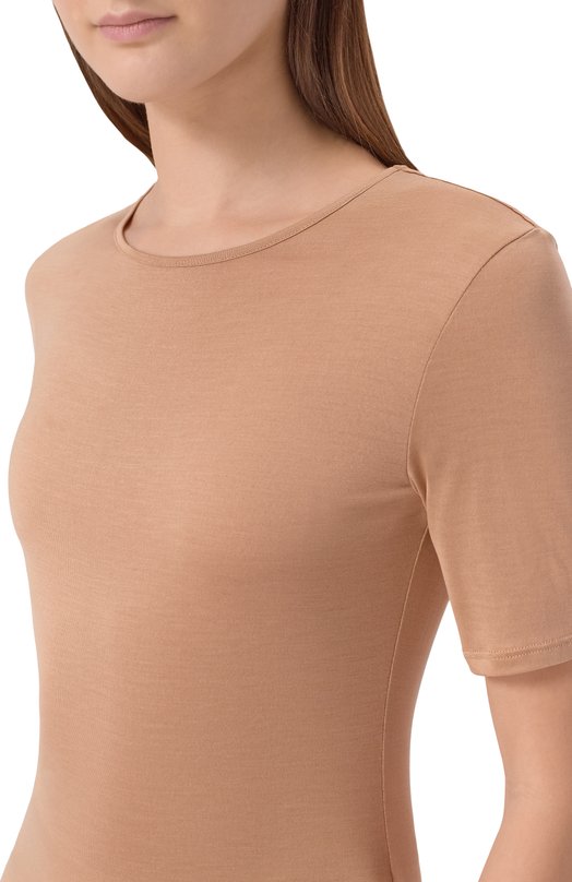 Шелковая футболка 12 STOREEZ 136673 Бежевый  136673 Фото 5